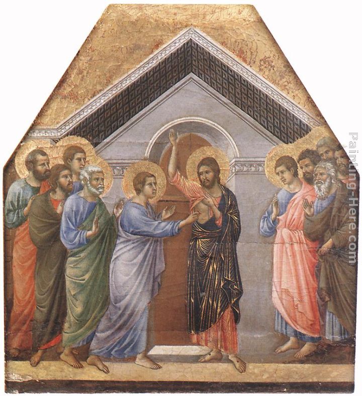 Doubting Thomas painting - Duccio di Buoninsegna Doubting Thomas art painting